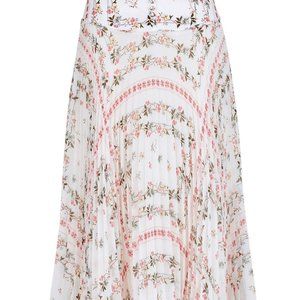 ETRO Floral-Print Pleated Midi Skirt NWOT